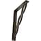 Ekena Millwork Loera Wrought Iron Bracket, (Single center brace), Antiqued Pale Gold 1 1/2"W x 7 1/2"D x 10"H BKTM01X07X10SLOAPG - alternate 1
